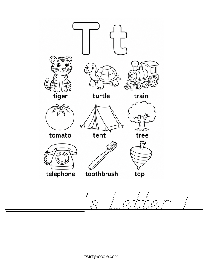 ______'s Letter T Worksheet