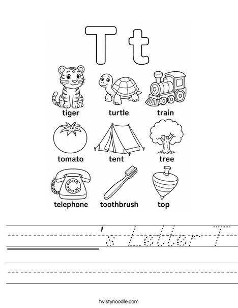 ______'s Letter T Worksheet