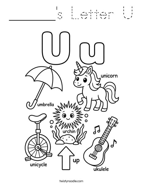 ______'s Letter U Coloring Page