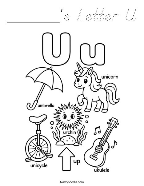 ______'s Letter U Coloring Page