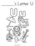 ______'s Letter U Coloring Page