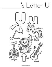 ______'s Letter U Coloring Page