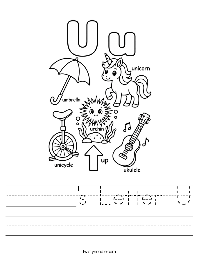 ______'s Letter U Worksheet