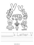 ______'s Letter V Worksheet