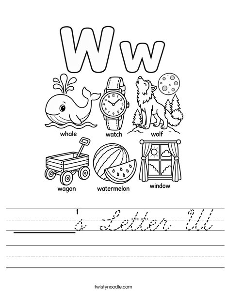 ______'s Letter W Worksheet