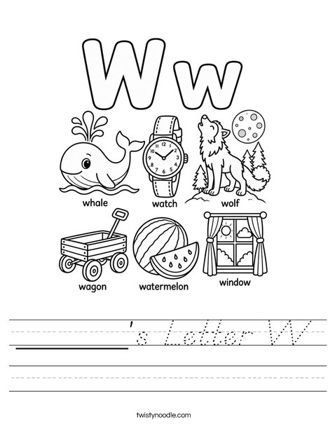______'s Letter W Worksheet