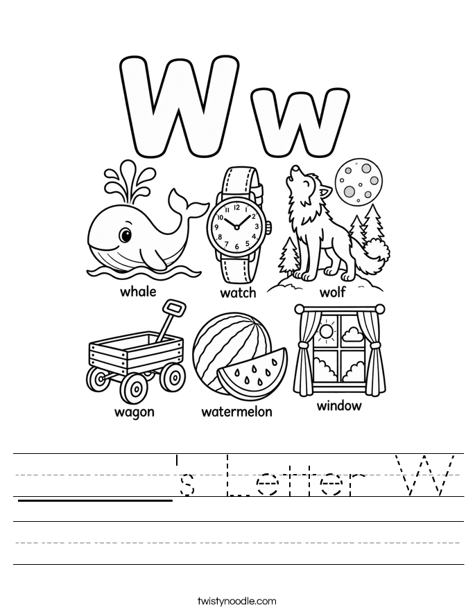 ______'s Letter W Worksheet