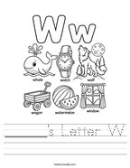 ______'s Letter W Handwriting Sheet