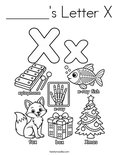 ______'s Letter X Coloring Page