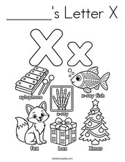 ______'s Letter X Coloring Page