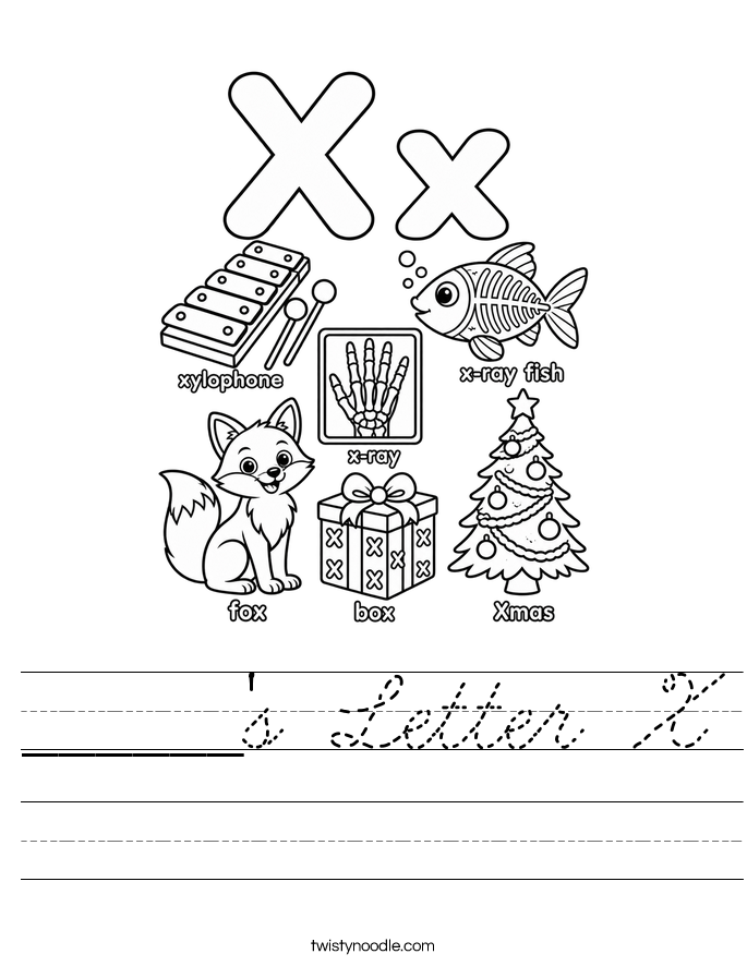 ______'s Letter X Worksheet