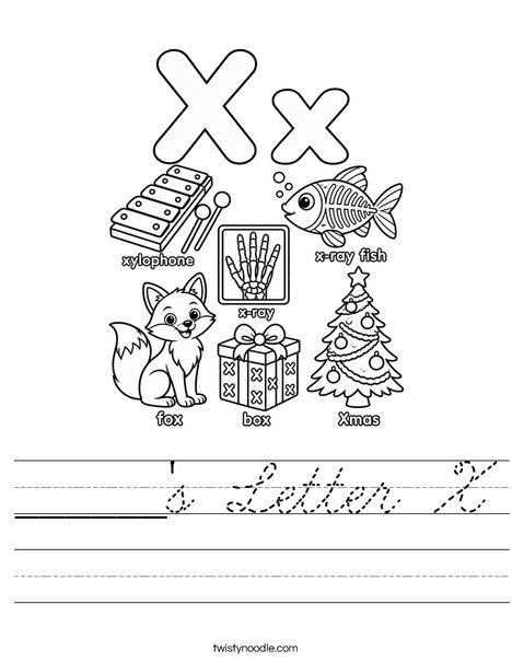 ______'s Letter X Worksheet