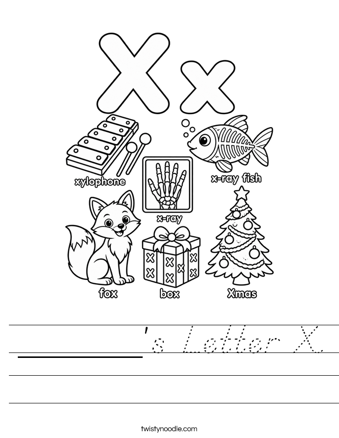 ______'s Letter X Worksheet