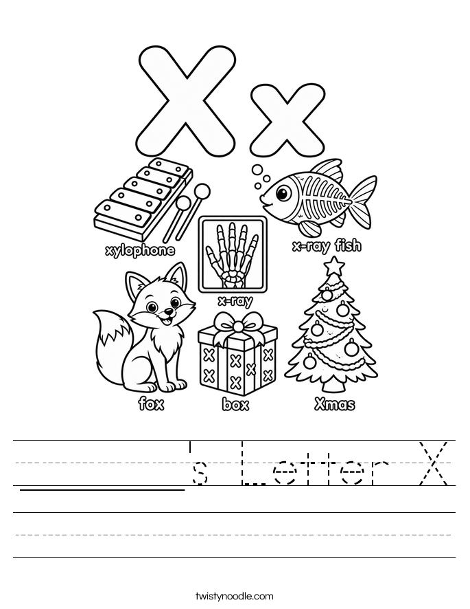______'s Letter X Worksheet