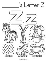 ______'s Letter Z Coloring Page