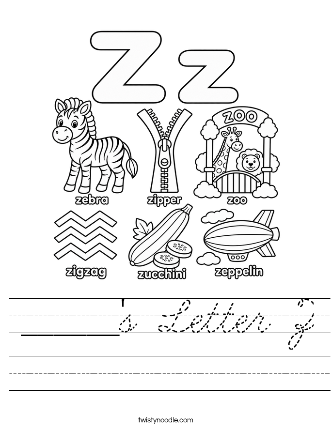 ______'s Letter Z Worksheet