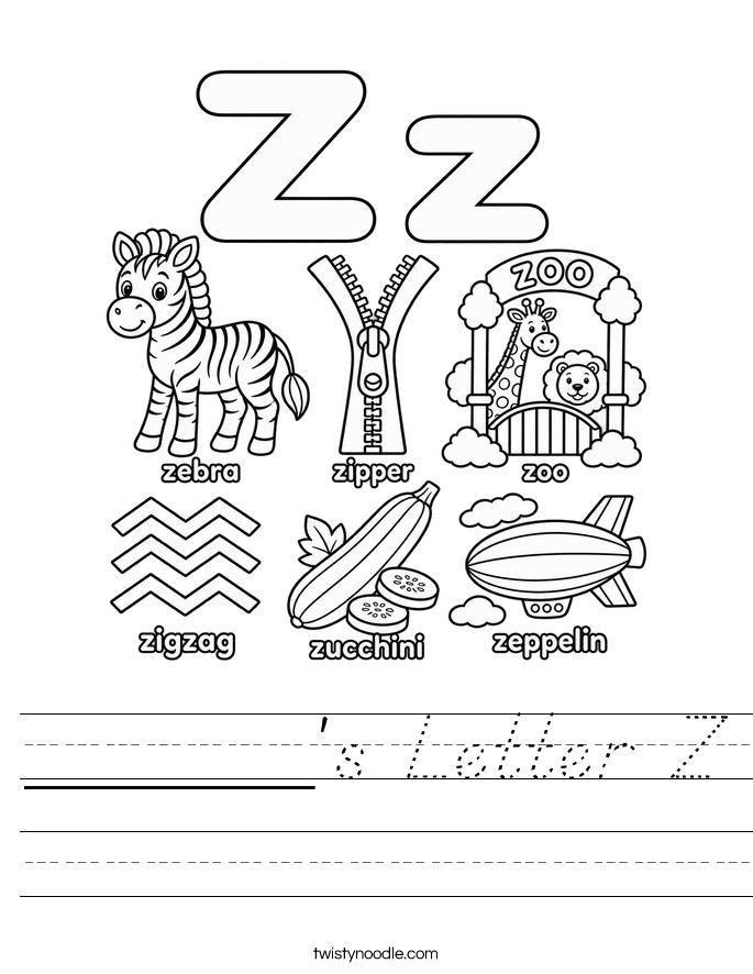 ______'s Letter Z Worksheet