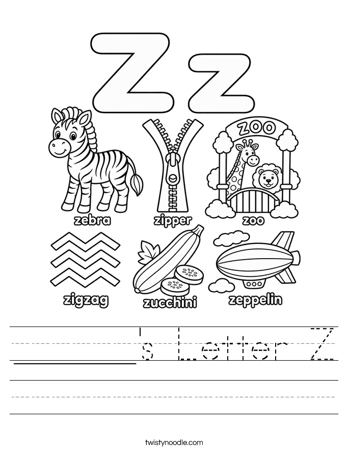 ______'s Letter Z Worksheet