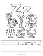______'s Letter Z Handwriting Sheet