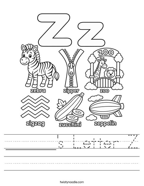 ______'s Letter Z Worksheet