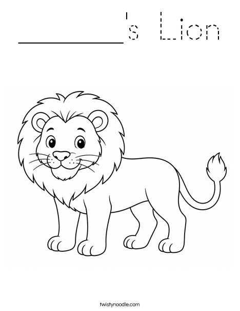 ______'s Lion Coloring Page