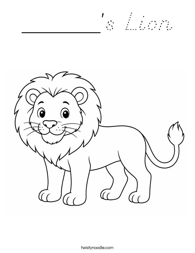 ______'s Lion Coloring Page