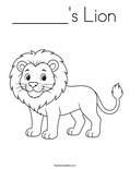 ______'s Lion Coloring Page