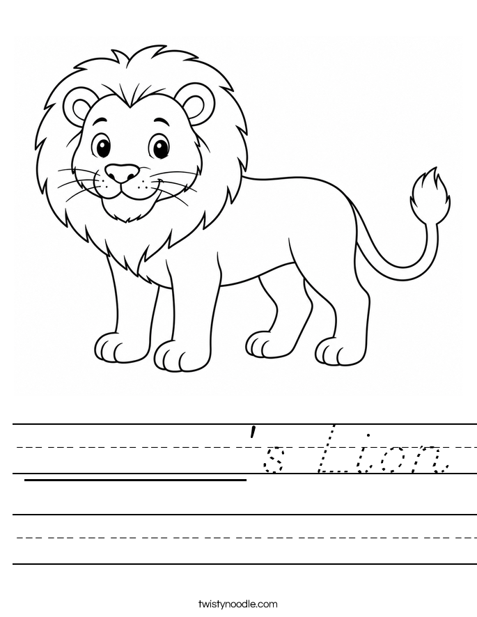 ______'s Lion Worksheet