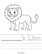 ______'s Lion Handwriting Sheet