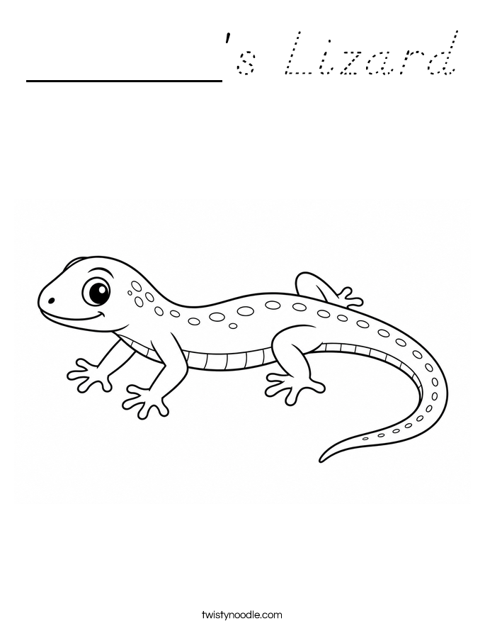______'s Lizard Coloring Page