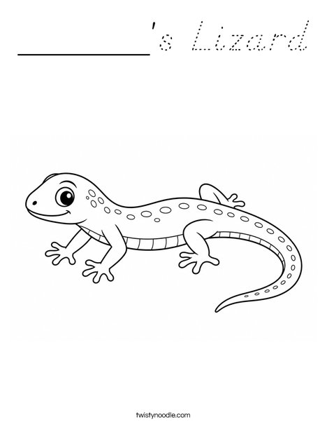 ______'s Lizard Coloring Page