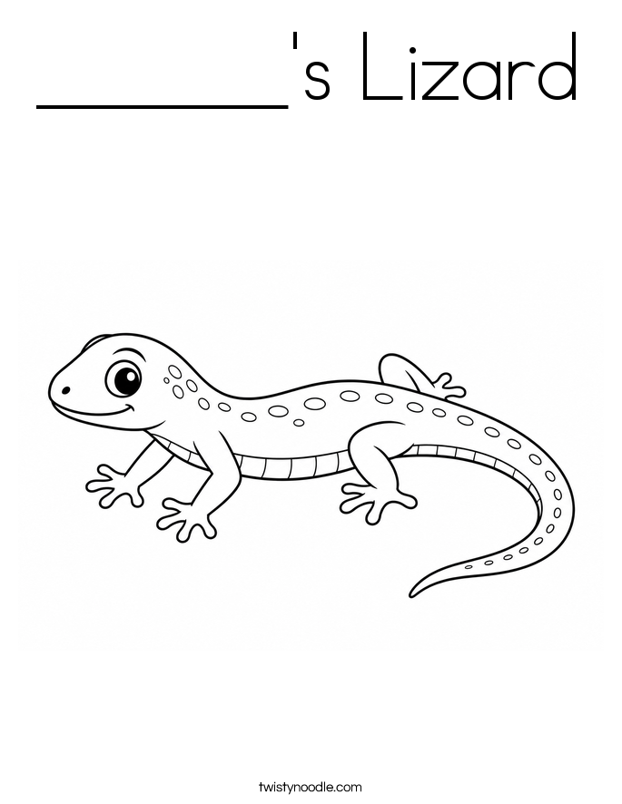 ______'s Lizard Coloring Page