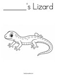______'s Lizard Coloring Page