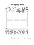 ______'s May Cut and Paste Handwriting Sheet