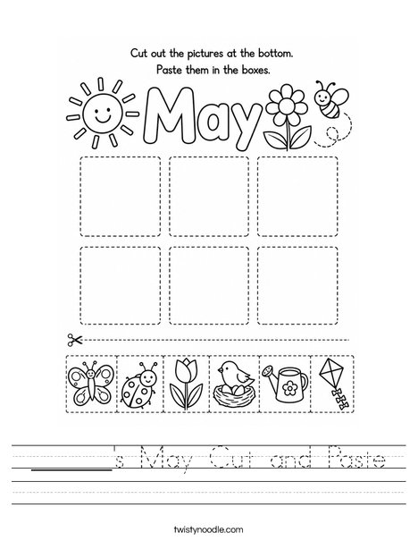 ______'s May Cut and Paste Worksheet