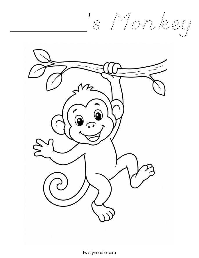 ______'s Monkey Coloring Page