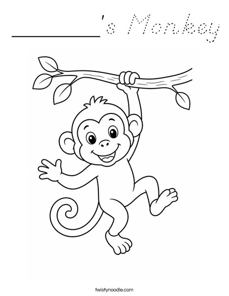 ______'s Monkey Coloring Page