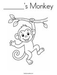 ______'s Monkey Coloring Page