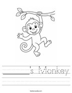 ______'s Monkey Handwriting Sheet