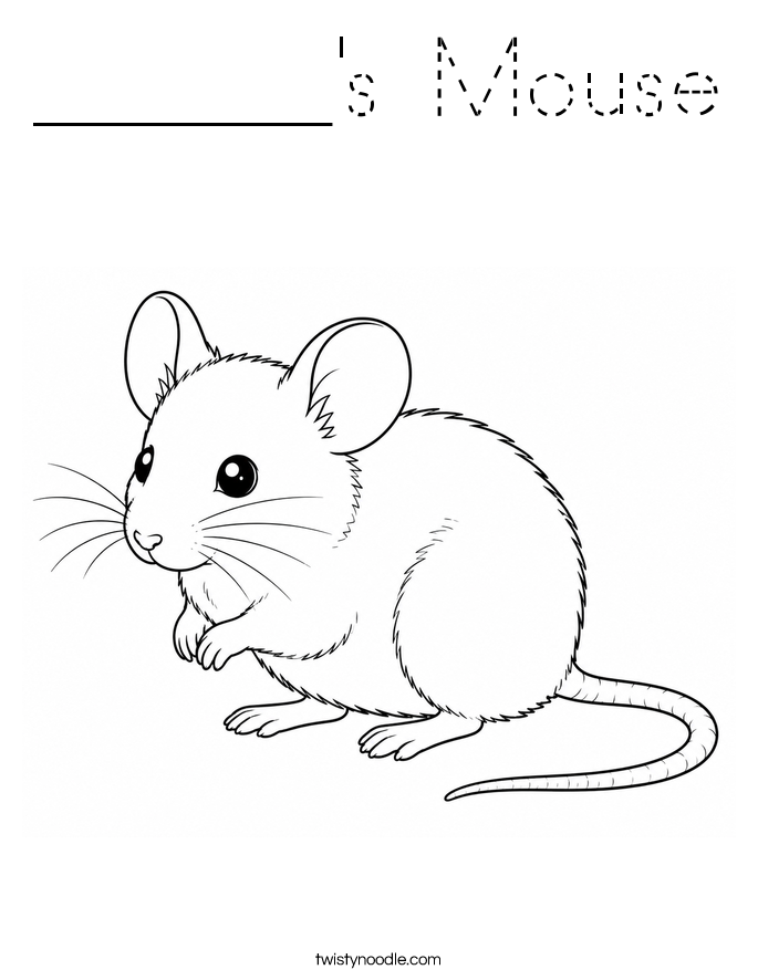 ______'s Mouse Coloring Page