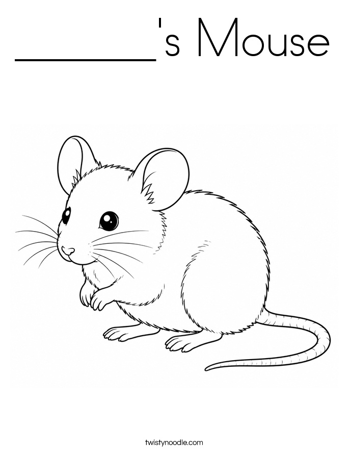 ______'s Mouse Coloring Page