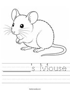 ______'s Mouse Handwriting Sheet
