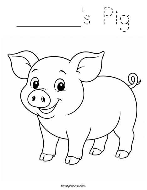 ______'s Pig Coloring Page