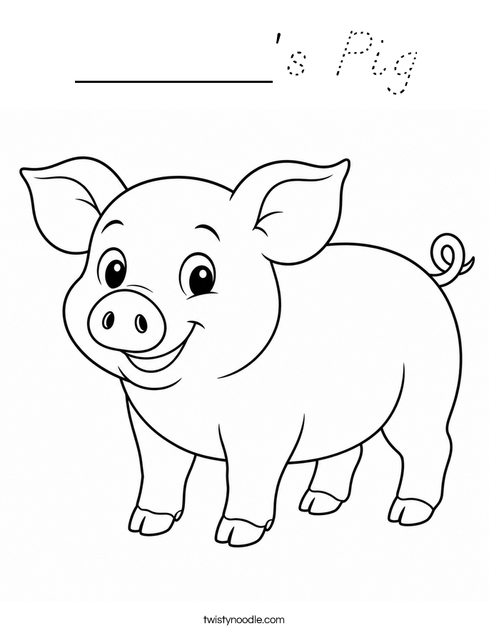 ______'s Pig Coloring Page