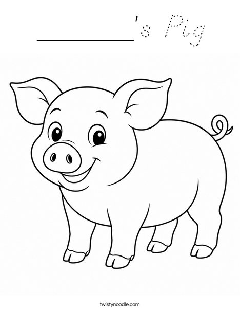 ______'s Pig Coloring Page