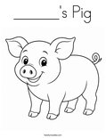 ______'s Pig Coloring Page