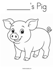 ______'s Pig Coloring Page