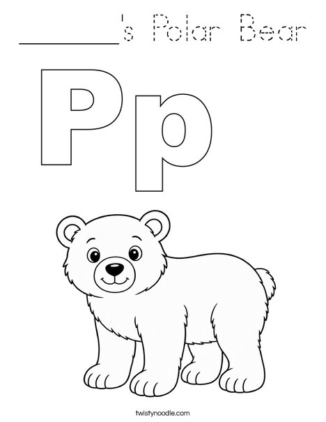 ______'s Polar Bear Coloring Page