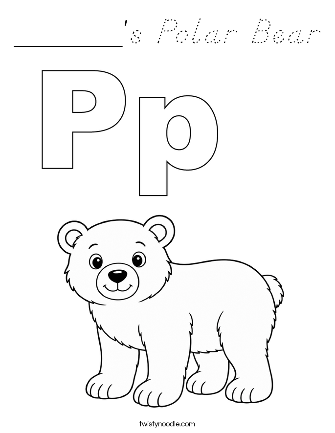 ______'s Polar Bear Coloring Page