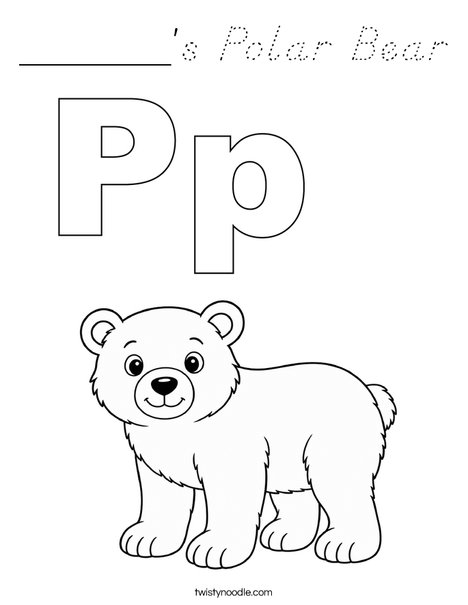 ______'s Polar Bear Coloring Page
